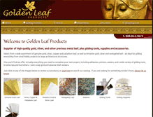 Tablet Screenshot of goldenleafproducts.com